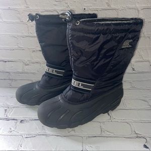 Sorel Black Kids Snow Boots